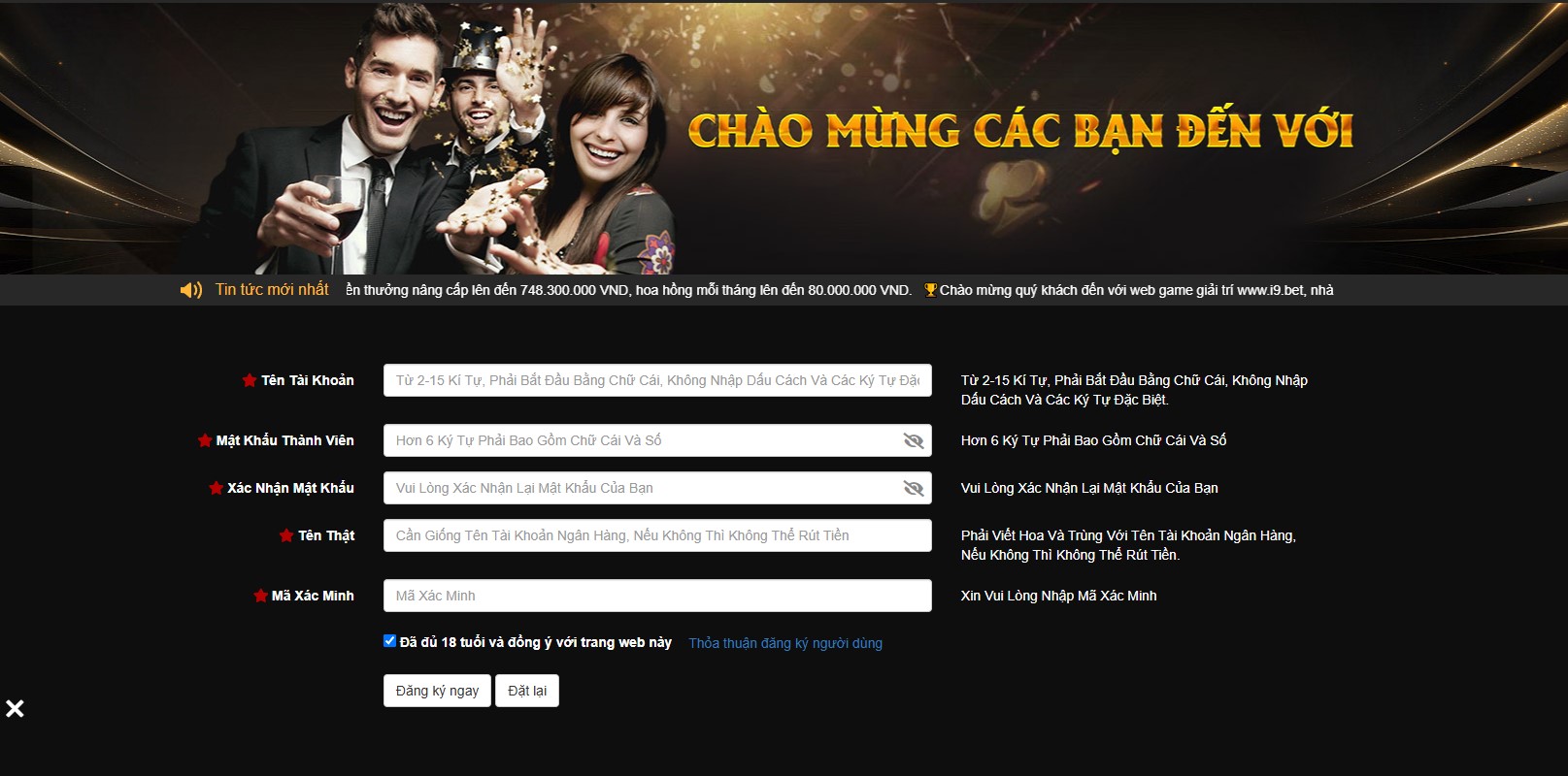 đăng ký i9bet